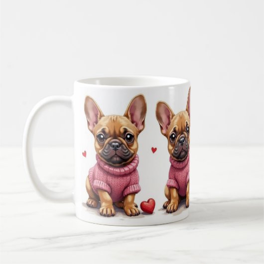 French Bulldogs Valentine's Day Koffiemok (Links)