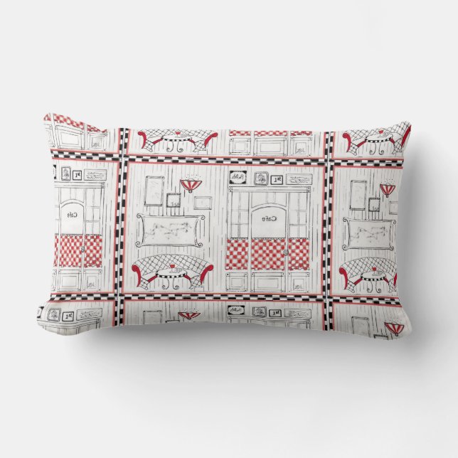 "French Cafe Kussen (Voorkant)