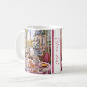 French Cake Shop Paris Café met Eiffeltoren Koffiemok (Voorkant links)