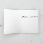 French Cat Birthday Card Kaart (Binnen)