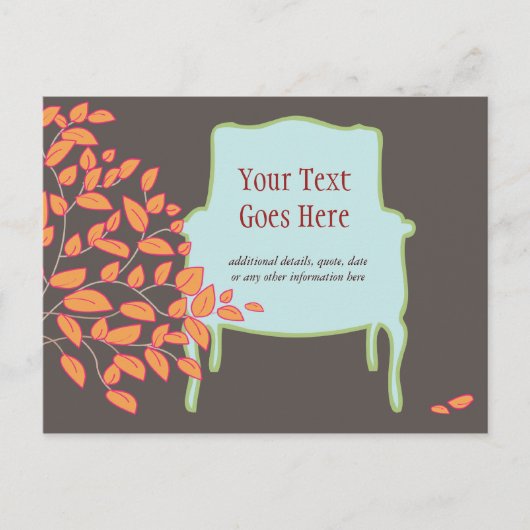 French Chair Postcard Briefkaart (Voorkant)