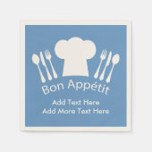 French Chef Bon Appetit Voeg je eigen tekst toe Servetten (Voorkant)