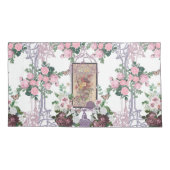 French chic,country rustic,floral pattern,roses,re kussensloop (Achterkant-Links)