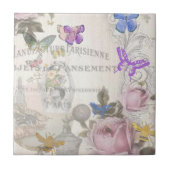 French chic, country rustic, floral pattern, roses tegeltje (Voorkant)