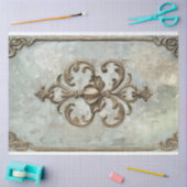 French Chic Embossed Effect Damaskpatroon Tissuepapier (Craft)