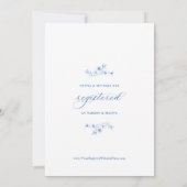 French Chinoiserie Something Blue Bridal Shower Kaart (Achterkant)