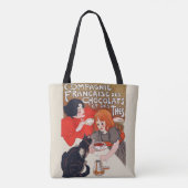 French Chocolate Party Steinlen Art Tote Bag (Achterkant)
