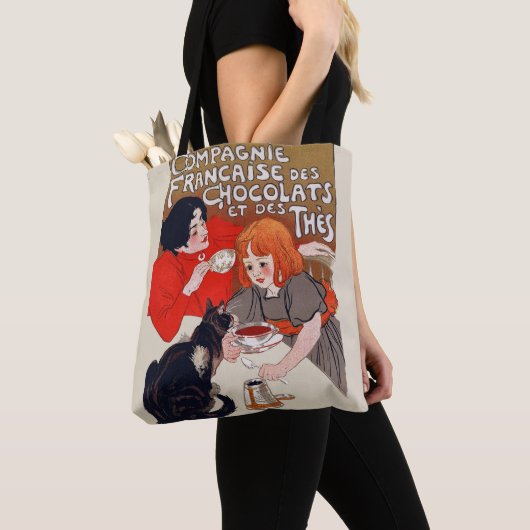 French Chocolate Party Steinlen Art Tote Bag (Dichtbij)
