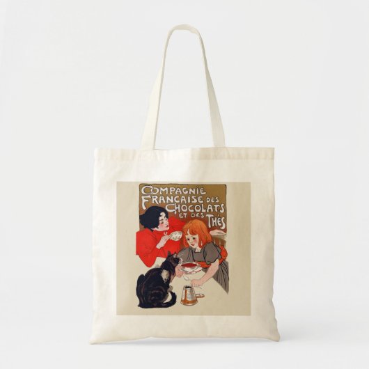 French Chocolate Party Steinlen Art Tote Bag (Voorkant)