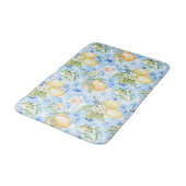French Country Blue Tile Yellow Lemon Watercolor Badmat (Gekanteld)