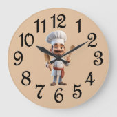 French Country Chief Acrylic Wall Clock Grote Klok (Voorkant)