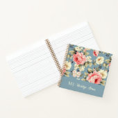 French Country Cottage Flowers Monogram Notebook Notitieboek (Binnen)