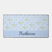French Country Lemon – Blue Bow Name Pattern Bureaumat (Voorkant)