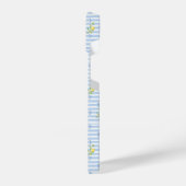 French Country Lemon – Blue Stripe Bow Pattern iPhone Hoesje (Linkerkant)