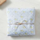 French Country Lemon – Blue Stripe Bow Pattern Tissuepapier