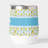 French Country Lemon Blue Tile Monogram (Rechts)