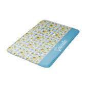French Country Lemon Blue Tile Pattern Badmat (Gekanteld)