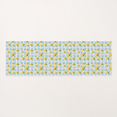French Country Lemon Blue Tile Pattern Yogamat (Achterkant (horizontaal))