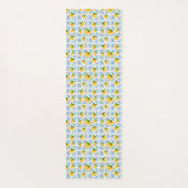 French Country Lemon Blue Tile Pattern Yogamat (Achterkant)