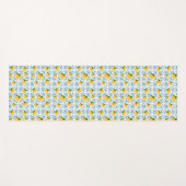 French Country Lemon Blue Tile Pattern Yogamat (Voorkant (horizontaal))