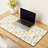 French Country Lemon Pattern Desk Mat