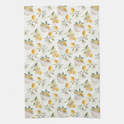 French Country Lemon Pattern Theedoek (Verticaal)