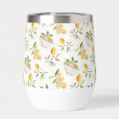 French Country Lemon Pattern Thermal Wine Tumbler (Achterkant)