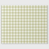 French Country Meadow Gingham - salie groen plaid. Cadeaupapier (Vlak)