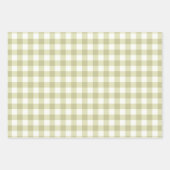 French Country Meadow Gingham - salie groen plaid. Inpakpapier Vel (Voorkant 2)