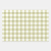 French Country Meadow Gingham - salie groen plaid. Inpakpapier Vel (Voorkant)