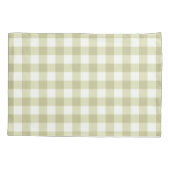 French Country Meadow Gingham - salie groen plaid. Kussensloop (Achterkant)