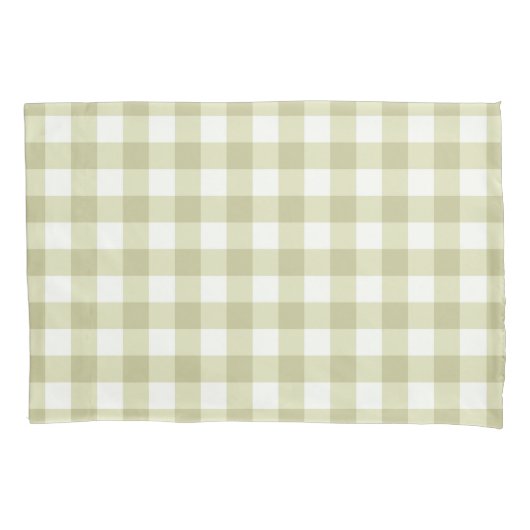 French Country Meadow Gingham - salie groen plaid. Kussensloop (Voorkant)