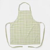 French Country Meadow Gingham - salie groen plaid. Schort (Voorkant)