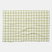 French Country Meadow Gingham - salie groen plaid. Theedoek (Horizontaal)