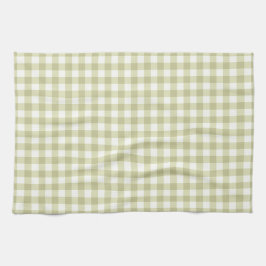 French Country Meadow Gingham - salie groen plaid. Theedoek