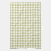 French Country Meadow Gingham - salie groen plaid. Theedoek (Verticaal)