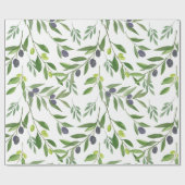 French Country Olive Pattern  Cadeaupapier (Vlak)