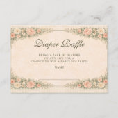 French Country Rose Arch Diapper Raffle Informatiekaartje (Voorkant)