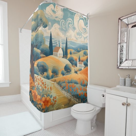 French Countryside Douchegordijn (In situ)