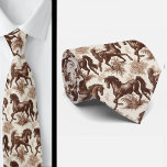 French Countryside Horse Toile de Jouy Neck Tie Stropdas<br><div class="desc">Brown French Countryside Horses Toile de Jouy Neck Tie Elevate your formalwear with timeless European charm. This elegant neck tie features a classic toile de Jouy pattern inspired by the romantic landscapes and horses of the French countryside. Rendered in rich brown tones on a soft neutral backdrop, the detailed pastoral...</div>