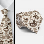 French Countryside Horses Toile De Jouy Pattern Stropdas<br><div class="desc">Brown French Countryside Horses Toile de Jouy Neck Tie Elevate your formalwear with timeless European charm. This elegant neck tie features a classic toile de Jouy pattern inspired by the romantic landscapes and horses of the French countryside. Rendered in rich brown tones on a soft neutral backdrop, the detailed pastoral...</div>
