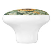 French Countryside With Sunflowers Keramische Knop (Zijkant)