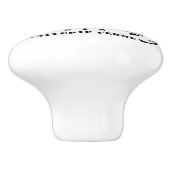 French diary farm logo knob / pull keramische knop (Zijkant)