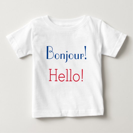 French & English Baby: "Hallo!" en "Hello!" (Voorkant)