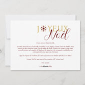 French Exquisite Snowflake Joyeux Noël Quote Photo Feestdagenkaart (Achterkant)