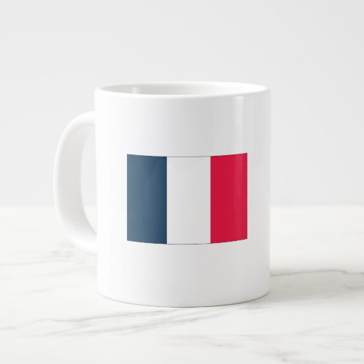 French Flag and National Anthem Coffee / Tea Mug Grote Koffiekop (Links)