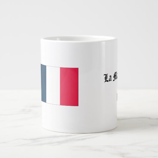 French Flag and National Anthem Coffee / Tea Mug Grote Koffiekop (Voorkant)