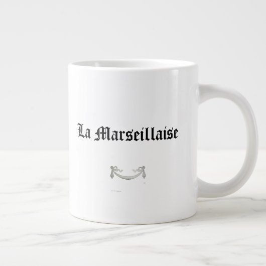 French Flag and National Anthem Coffee / Tea Mug Grote Koffiekop (Rechts)