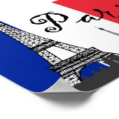 French Flag and the Eiffel Tower Poster (Hoek)