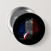 French flag ronde button 7,6 cm (Voorkant /achterkant)